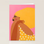 Golden Embrace - Self-Love Portrait of a Black Woman Stationery Card Gallery Image 2