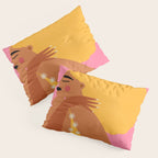 Golden Embrace - Self-Love Portrait of a Black Woman Pillow Sham Gallery Image 3