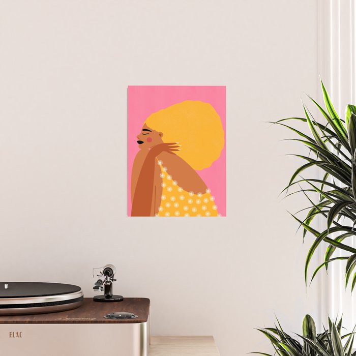 Golden Embrace - Self-Love Portrait of a Black Woman Poster Gallery Image 2