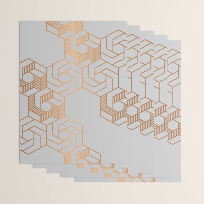 Hex 611 Copper Wrapping Paper Gallery Image 3