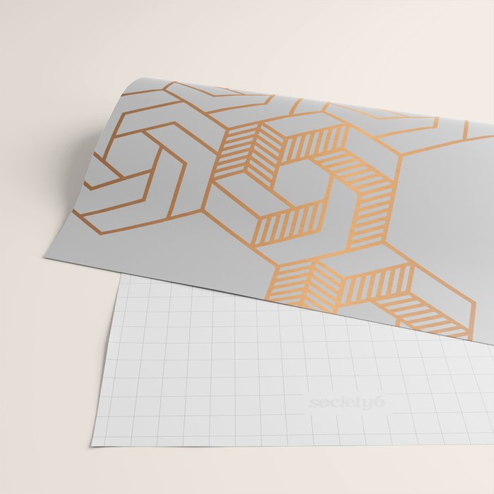 Hex 611 Copper Wrapping Paper Gallery Image 2