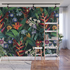 Tropical Flora - Night Wall Mural Gallery Image 1