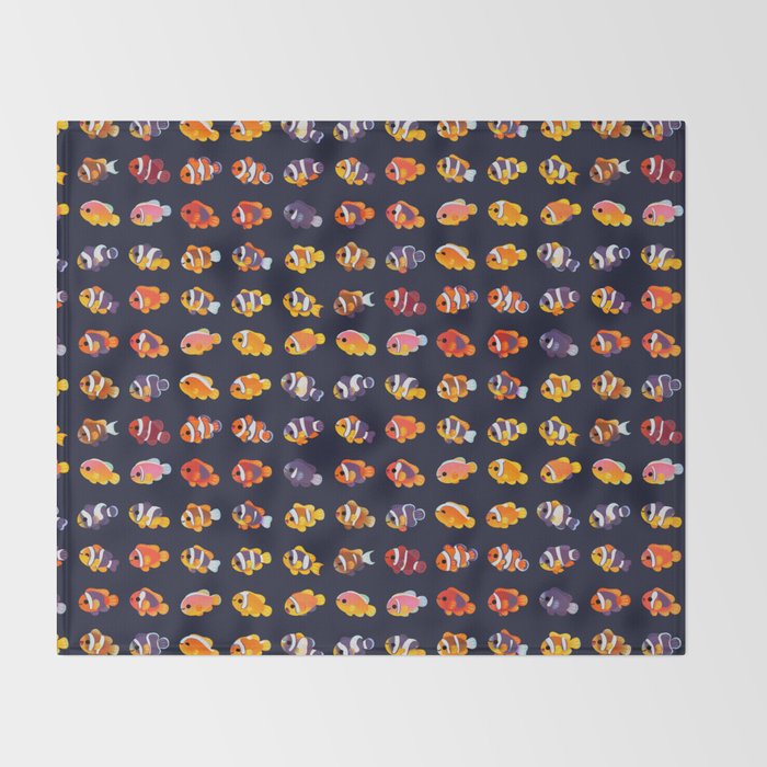 Anemone fish Throw Blanket Gallery Image 2