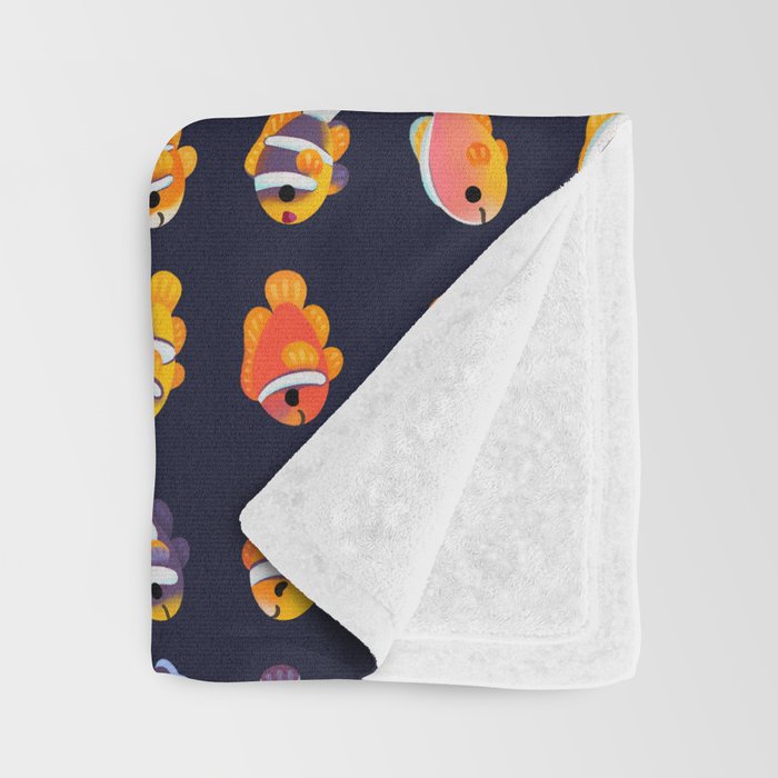 Anemone fish Throw Blanket Gallery Image 3