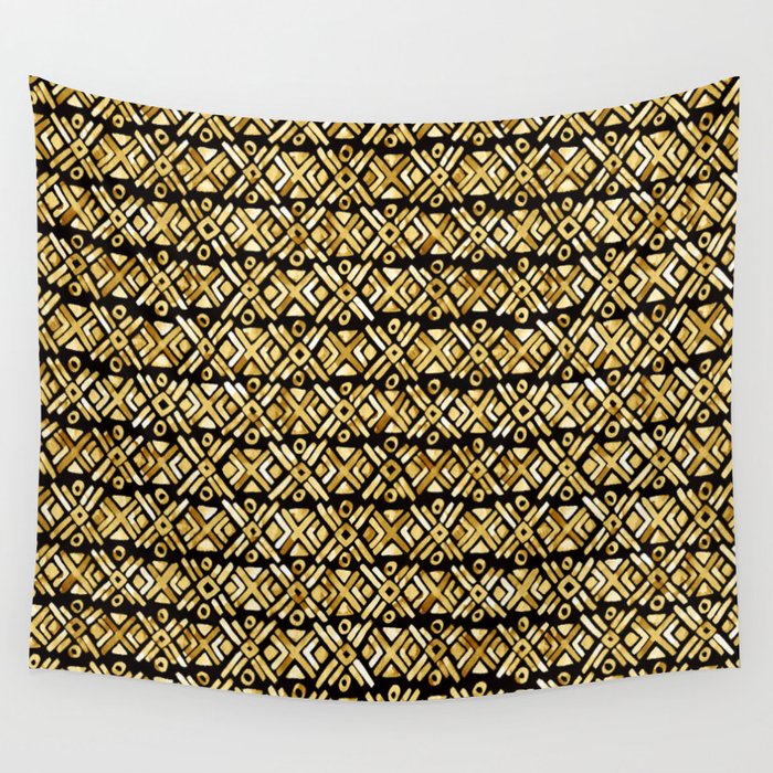 Sonoran Stripe - Midnight Gold Wall Tapestry Gallery Image 1