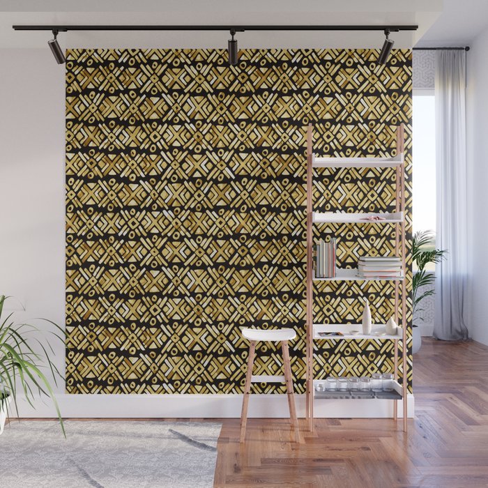 Sonoran Stripe - Midnight Gold Wall Mural Gallery Image 1