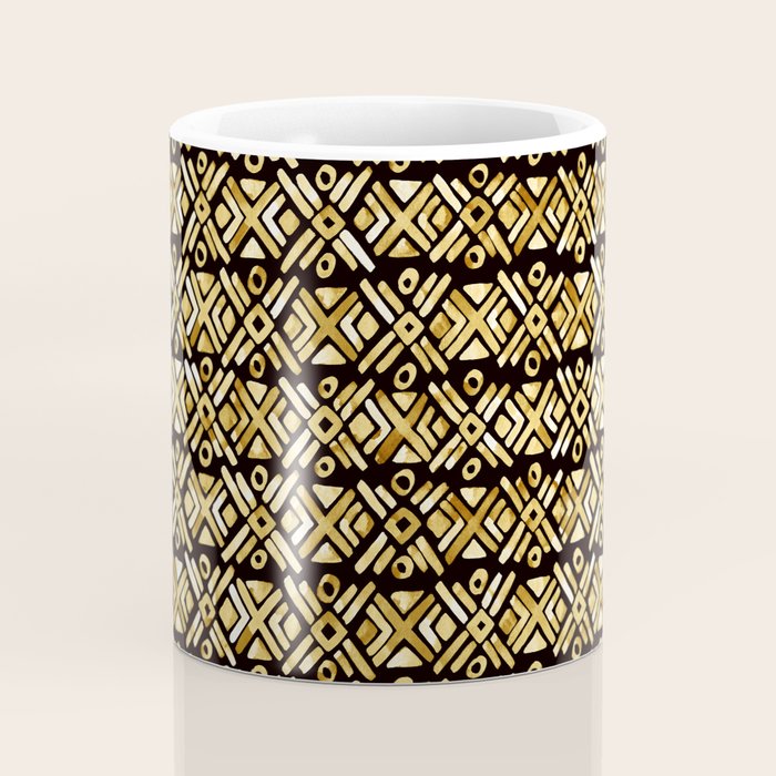 Sonoran Stripe - Midnight Gold Coffee Mug Gallery Image 4