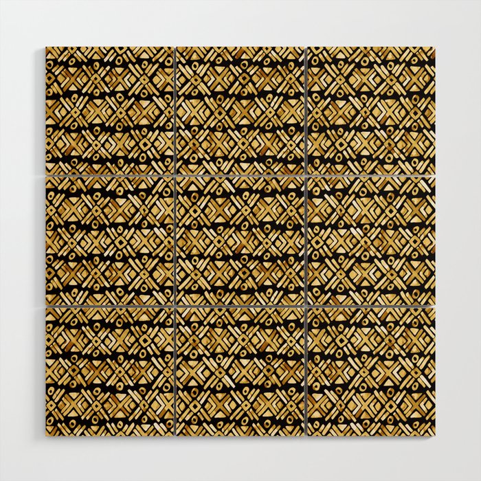 Sonoran Stripe - Midnight Gold Wood Wall Art Gallery Image 1