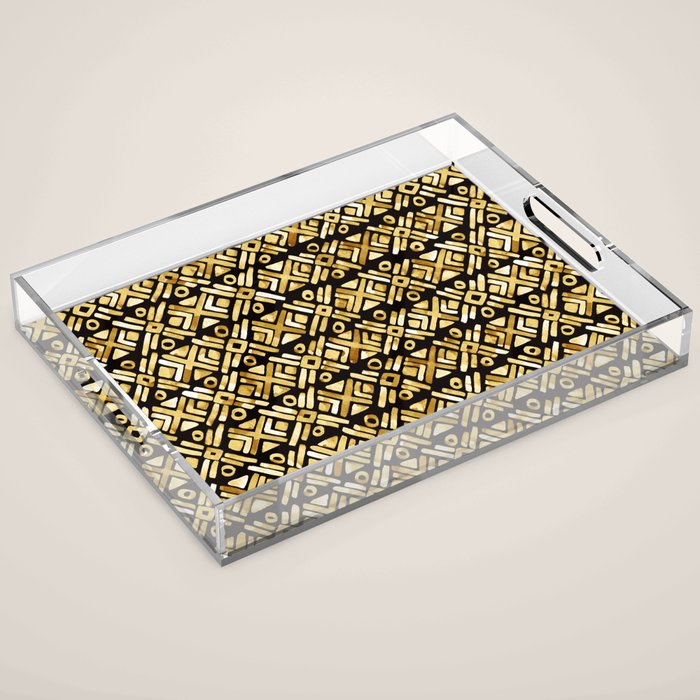 Sonoran Stripe - Midnight Gold Acrylic Tray Gallery Image 1