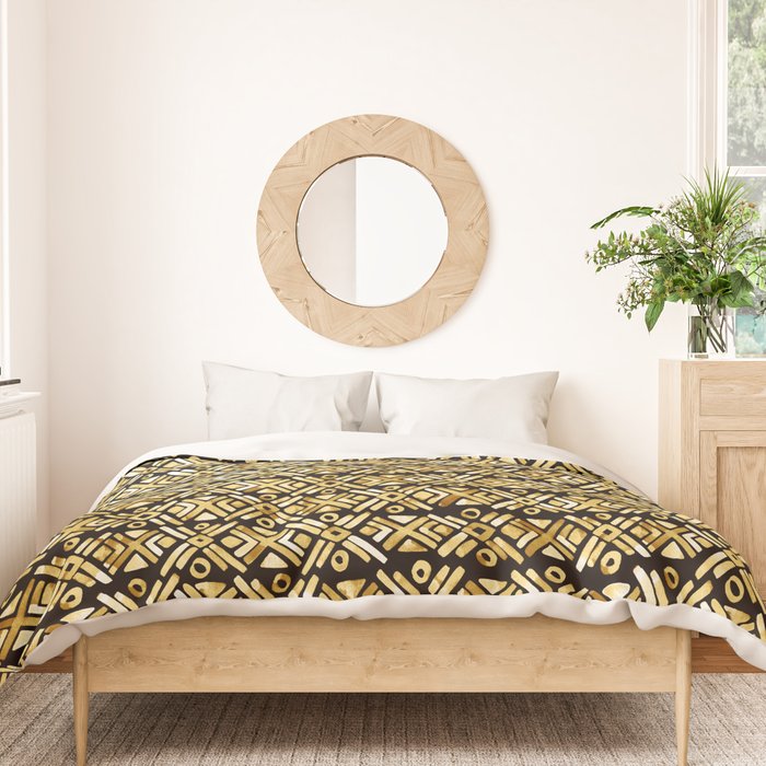 Sonoran Stripe - Midnight Gold Duvet Cover Gallery Image 3
