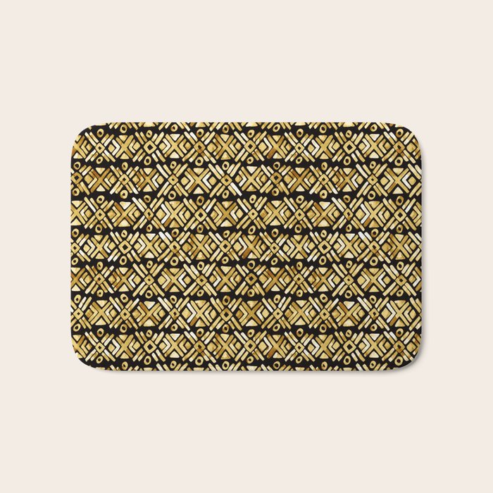 Sonoran Stripe - Midnight Gold Bath Mat Gallery Image 1
