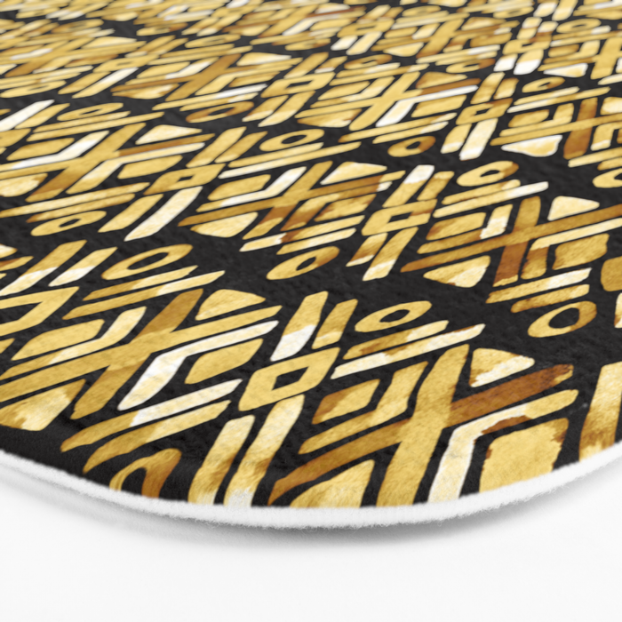 Sonoran Stripe - Midnight Gold Bath Mat Gallery Image 3