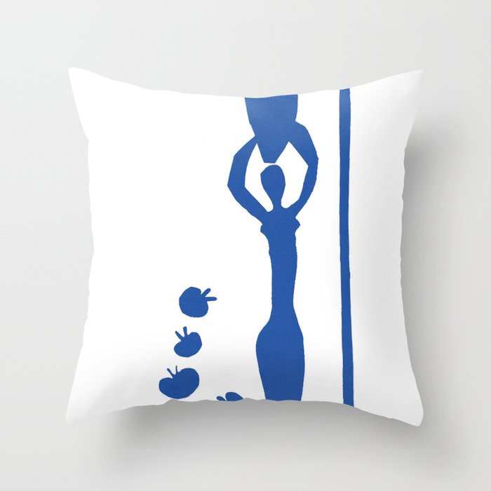 henri matisse woman with amphora and grenades Throw Pillow Gallery Image 1