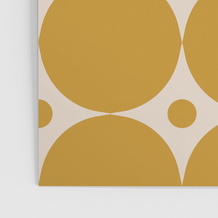 Futura Mid-century Modern Minimalist Abstract Pattern in Mustard Gold Poster Gallery Image 3