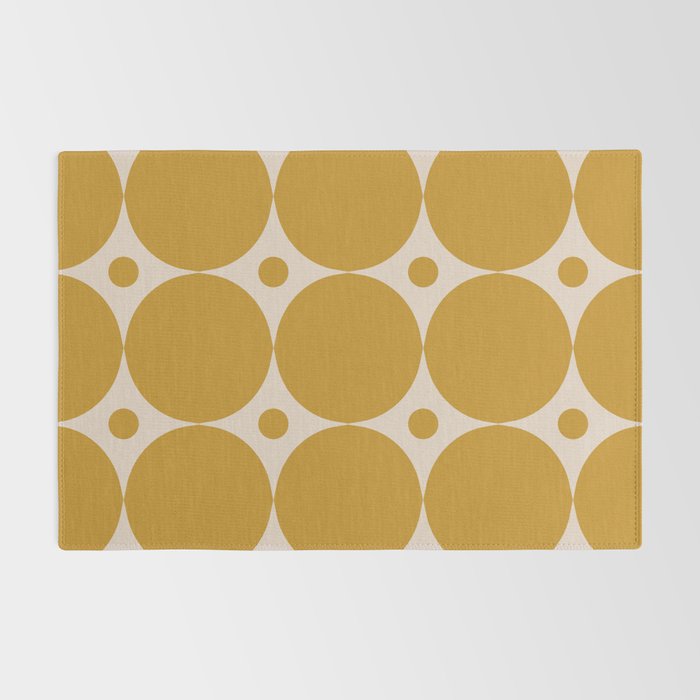 Futura Mid-century Modern Minimalist Abstract Pattern in Mustard Gold Rug Gallery Image 2