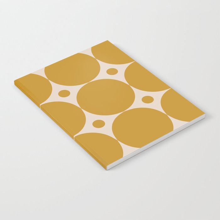 Futura Mid-century Modern Minimalist Abstract Pattern in Mustard Gold Notebook Gallery Image 2