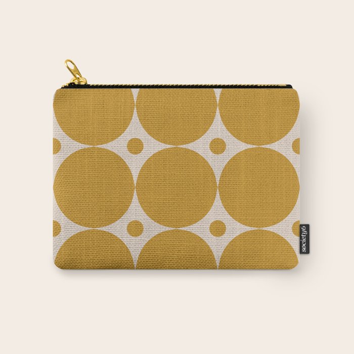 Futura Mid-century Modern Minimalist Abstract Pattern in Mustard Gold Carry All Pouch Gallery Image 1