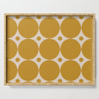 Futura Mid-century Modern Minimalist Abstract Pattern in Mustard Gold Serving Tray Gallery Image 1