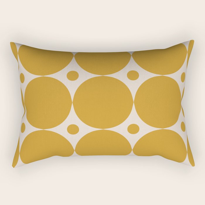 Futura Mid-century Modern Minimalist Abstract Pattern in Mustard Gold Rectangular Pillow Gallery Image 1