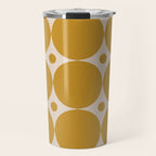 Futura Mid-century Modern Minimalist Abstract Pattern in Mustard Gold Travel Mug Gallery Image 1