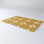Futura Mid-century Modern Minimalist Abstract Pattern in Mustard Gold Rug Gallery Image 3