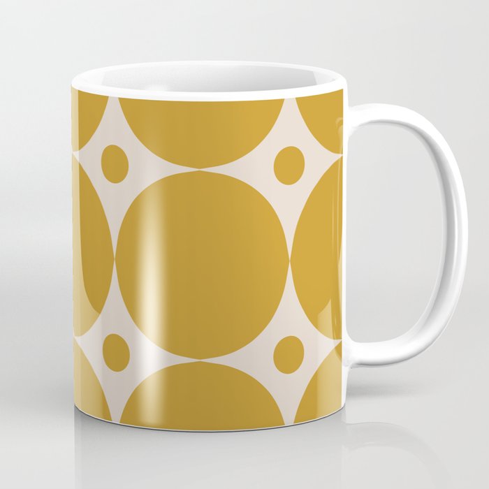 Futura Mid-century Modern Minimalist Abstract Pattern in Mustard Gold Coffee Mug Gallery Image 1