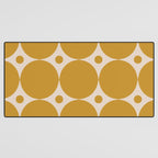 Futura Mid-century Modern Minimalist Abstract Pattern in Mustard Gold Desk Mat Gallery Image 3