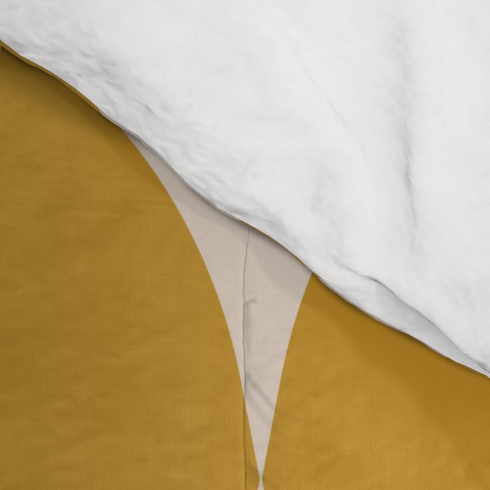 Futura Mid-century Modern Minimalist Abstract Pattern in Mustard Gold Comforter Gallery Image 4