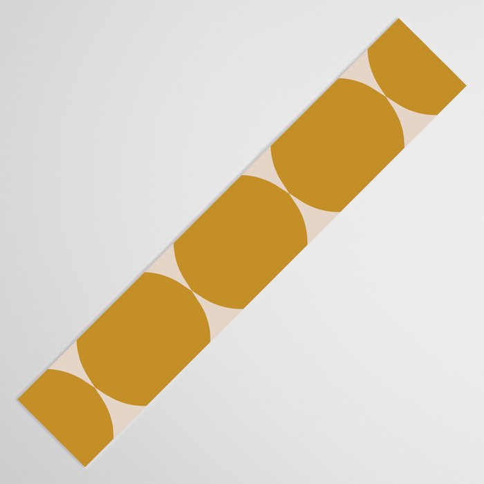Futura Mid-century Modern Minimalist Abstract Pattern in Mustard Gold Table Runner Gallery Image 3