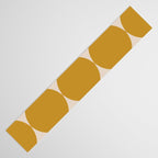 Futura Mid-century Modern Minimalist Abstract Pattern in Mustard Gold Table Runner Gallery Image 3