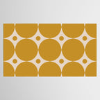 Futura Mid-century Modern Minimalist Abstract Pattern in Mustard Gold Tablecloth Gallery Image 2