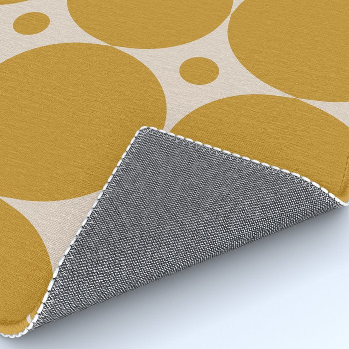 Futura Mid-century Modern Minimalist Abstract Pattern in Mustard Gold Rug Gallery Image 4