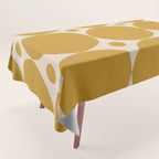 Futura Mid-century Modern Minimalist Abstract Pattern in Mustard Gold Tablecloth Gallery Image 1