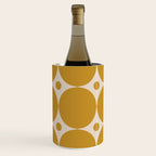 Futura Mid-century Modern Minimalist Abstract Pattern in Mustard Gold Wine Chiller Gallery Image 1