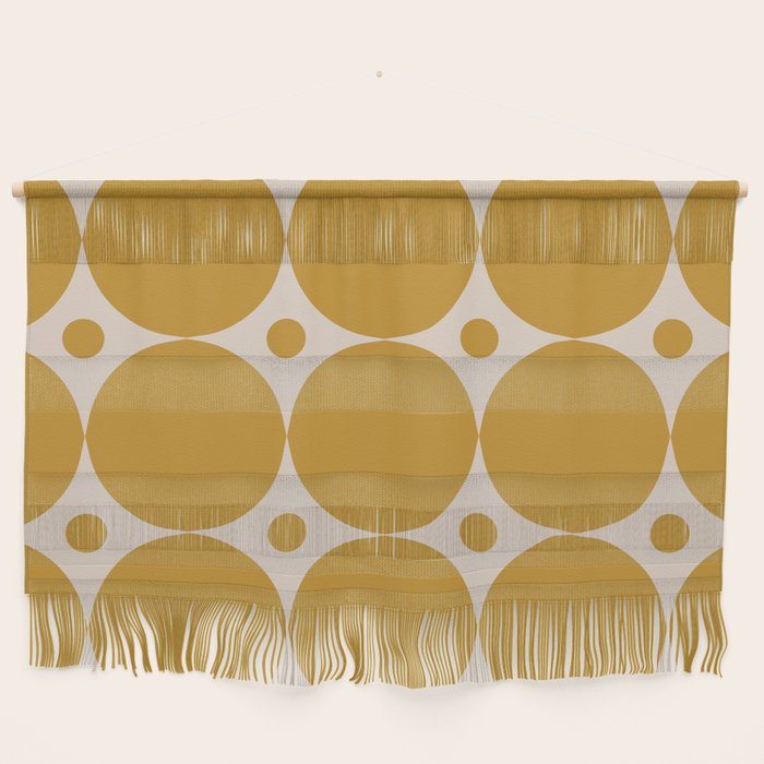 Futura Mid-century Modern Minimalist Abstract Pattern in Mustard Gold Wall Hanging Gallery Image 1