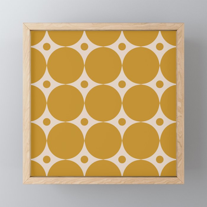 Futura Mid-Century Modern Minimalist Abstract Pattern In Mustard Gold Mini Art Print Gallery Image 1
