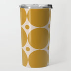 Futura Mid-century Modern Minimalist Abstract Pattern in Mustard Gold Travel Mug Gallery Image 2