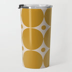 Futura Mid-century Modern Minimalist Abstract Pattern in Mustard Gold Travel Mug Gallery Image 3