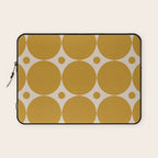 Futura Mid-century Modern Minimalist Abstract Pattern in Mustard Gold Laptop Sleeve Gallery Image 1