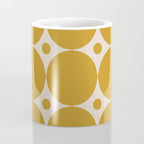 Futura Mid-century Modern Minimalist Abstract Pattern in Mustard Gold Coffee Mug Gallery Image 4