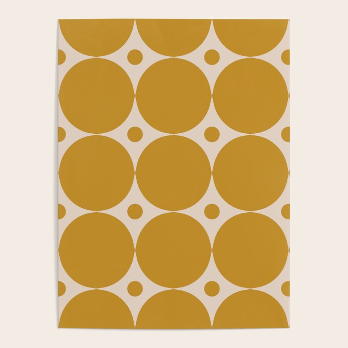 Futura Mid-century Modern Minimalist Abstract Pattern in Mustard Gold Poster Gallery Image 4