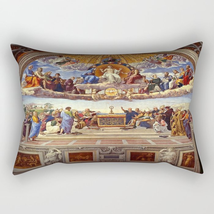 Raphael The Disputation of the Holy Sacrament  Rectangular Pillow Gallery Image 1