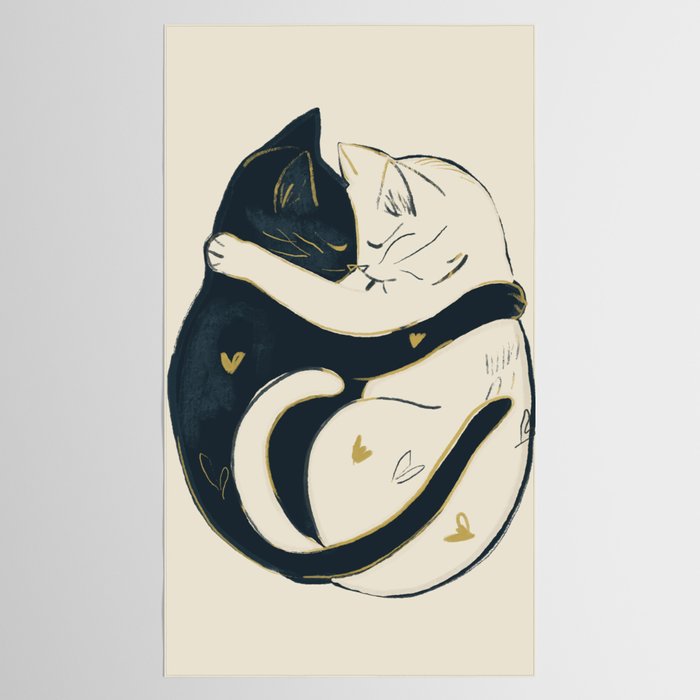 Cats In Love 3 Tablecloth Gallery Image 2