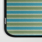 Cottage Stripes Eclectic Pattern in Green and Blue Laptop Sleeve Gallery Image 3