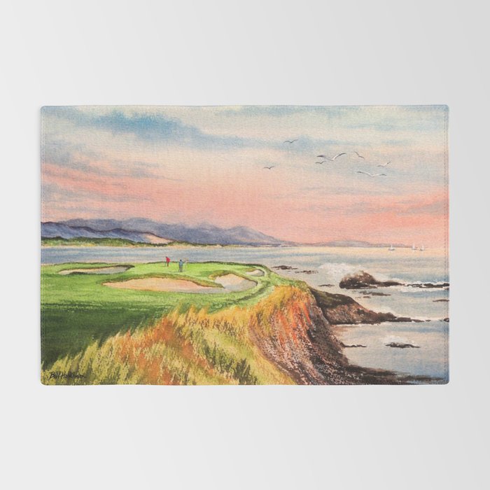 Pebble Beach Golf Course Hole 7 Rug Gallery Image 2