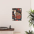 Klimt Calico Cat in a Garden of Abstract Flowers Poster Gallery Image 2
