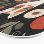 Klimt Calico Cat in a Garden of Abstract Flowers Bath Mat Gallery Image 3