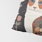 Klimt Calico Cat in a Garden of Abstract Flowers Pillow Sham Gallery Image 4