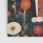Klimt Calico Cat in a Garden of Abstract Flowers Poster Gallery Image 3