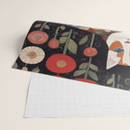 Klimt Calico Cat in a Garden of Abstract Flowers Wrapping Paper Gallery Image 2